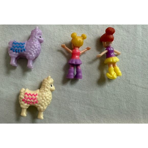Polly Pocket Llama Music Party Compact Toy 2 Micro Dolls and Animals - Picture 10 of 10